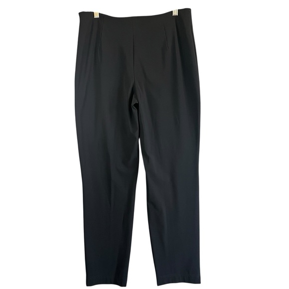 ELEMENTE CLEMENTE Side Zip Flat Front Pants Polyester Spandex Black Size 2 US 8 - Picture 1 of 12